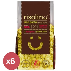 Risolino Gluténmentes rizstészta Szarvacska csomag 6x300 g – gluténmentes, tejmentes, tojásmentes tészta