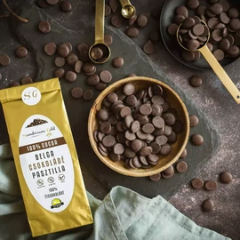 Sambirano Gold – 100% kakaótartalmú belga étcsokoládé pasztilla 250 g