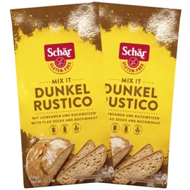 Schär Dunkel Rustico gluténmentes barna kenyérliszt DUO 2x1000 g, mentes liszt kenyérsütéshez