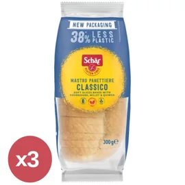 Schär Classico del Mastro Panettiere gluténmentes szeletelt fehérkenyér 3x300 g, kölessel és quinoával