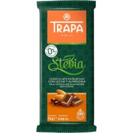 Trapa Stevia nsa tejcsokoládé mandulával 75 g - Reform Nagyker