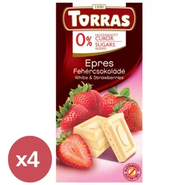 Torras Epres fehércsokoládé hozzáadott cukor nélkül 4X75 g