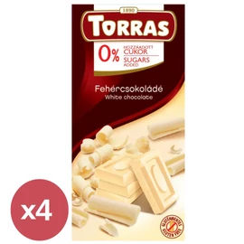 Torras Fehércsokoládé hozzáadott cukor nélkül 4x75 g tábla