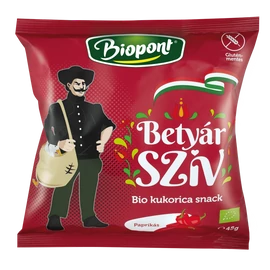 Biopont Betyár szív, Kukorica snack, paprikás ízesítéssel 45 g