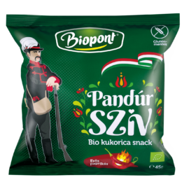  Biopont Pandúr szív, Kukorica snack, erős paprikás ízesítéssel 45 g - Reform Nagyker