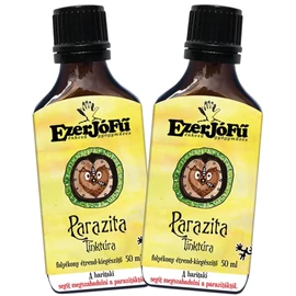EzerJóFű Parazita tinktúra DUO 2X50 ml – kézműves gyógynövény tinktúra feketedióval és haritakival