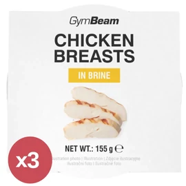 GymBeam Csirkemell saját levében TRIO 3x155 g – természetes fehérjeforrás