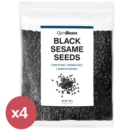 GymBeam Fekete Szezámmag csomag 4x200 g – egészséges és ízletes alapanyag