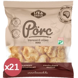 Liza Snack Tepertő Pörc BBQ 21x30 g, ropogós magyar snack füstös-barbecue ízzel