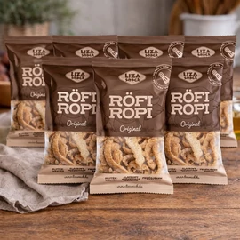 Liza Snack Röfi ropi csík 7×40 g fehérjedús, alacsony szénhidráttartalmú snack adagolt kiszerelésben