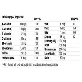 LUXOYA BEAUTY &amp;amp; HAIR VITAMIN - HAJ &amp;amp; BŐR &amp;amp; KÖRÖM VITAMIN 60 db