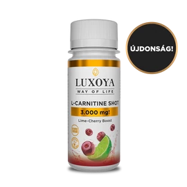 LUXOYA L-CARNITINE SHOT 3.000 mg FOLYÉKONY L-KARNITIN 60 ml, Meggy-lime ízű