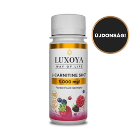 LUXOYA L-CARNITINE SHOT 3.000 mg FOLYÉKONY L-KARNITIN 60 ml, Erdei gyümölcs ízű