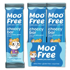 Moo Free Mini Moo tejmentes csokoládé kínáló 20x20 g, növényi alapú vegán csokoládészeletek egyenként csomagolva