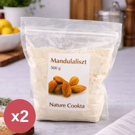 Nature Cookta Mandulaliszt DUO 2×500 g csomagolás, zsírtalanított, blansírozott mandulaliszt sütéshez