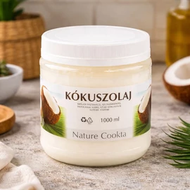 Nature Cookta Kókuszolaj 1000 ml csomagolás, 100% szűrt, íz- és illatmentes kókuszolaj