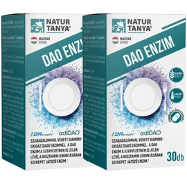 Natur Tanya DAO enzim DUO 2x30 db kapszula adiDAO enzimmel, gyomorsav ellenálló DRcaps kapszulában hisztamin lebontás támogatására