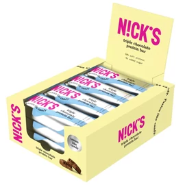 N!ck's Triple Chocolate proteinszelet kínáló 12x50 g – gluténmentes, cukormentes, magas fehérjetartalmú snack