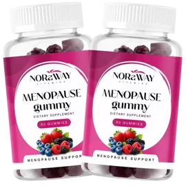 NORaWAY Menopause gummy DUO 2×60 db cukormentes erdei gyümölcsös menopauza komplex DUO csomag