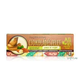ALL IN natural food Nugátkrémes csokoládészelet eritrittel (vegán) 35 g
