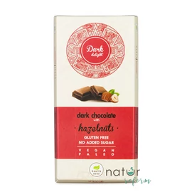 Health Market Dark Delight Étcsokoládé egész mogyoróval, édesítőszerekkel 80 g - Reform Nagyker
