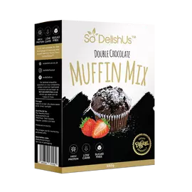 SoDelishUs szénhidrátcsökkentett dupla csokis muffin mix 550g - Natur Reform