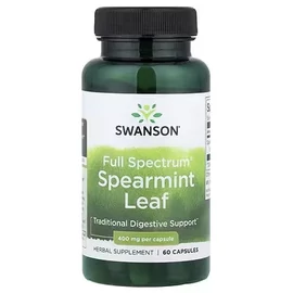 Swanson Spearmint Leaf 400 mg 60 kapszula – fodormentalevél kapszula PCOS és hormonegyensúly támogatásához