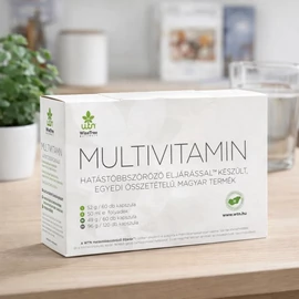 WTN Multivitamin Komplex DUO csomagolás, aktív vitaminokat és biohasznosuló ásványi anyagokat tartalmazó étrend-kiegészítő.