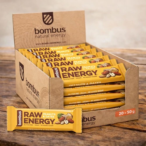 Bombus RAW ENERGY Földimogyoró & datolya kínáló 20X50 g