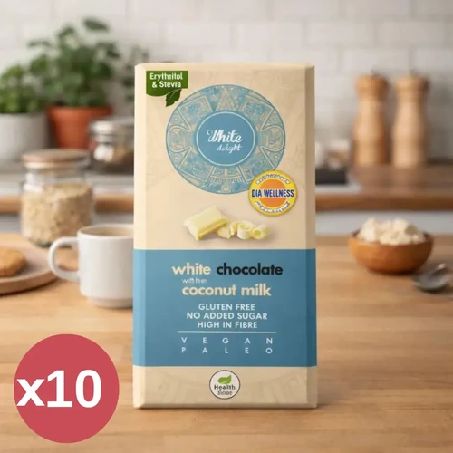 Dia-Wellness - Health Market White Delight Kókusztejes fehércsokoládé 80 g
