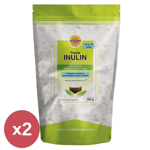 Dia-Wellness Inulin por prebiotikus rost DUO 2×500 g - Reform Nagyker