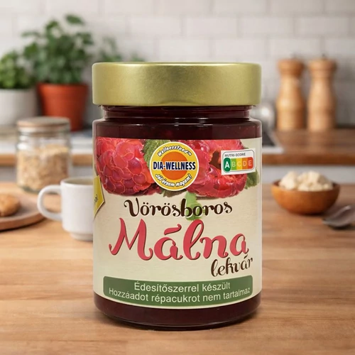 Dia-Wellness Vörösboros Málna Lekvár C-vitaminnal 380 g –  Reform Nagyker