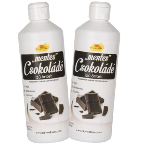 M-GEL Mentes csokoládé ízű öntet édesítőszerrel DUO 2×500 g – gluténmentes, tejmentes, vegán desszert öntet