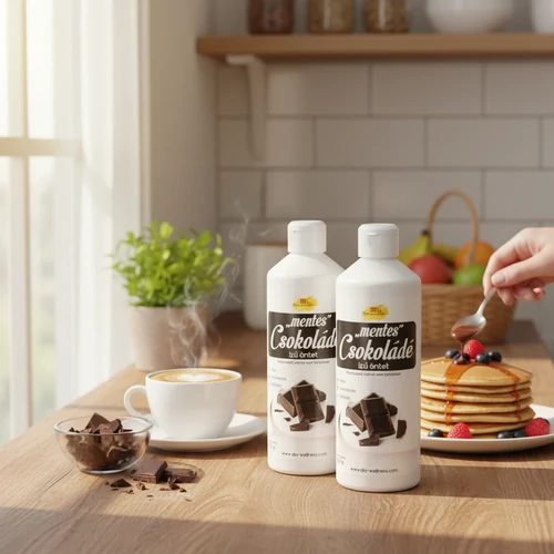 M-gel “Mentes” csokoládé ízű öntet édesítőszerrel DUO 2X500 g