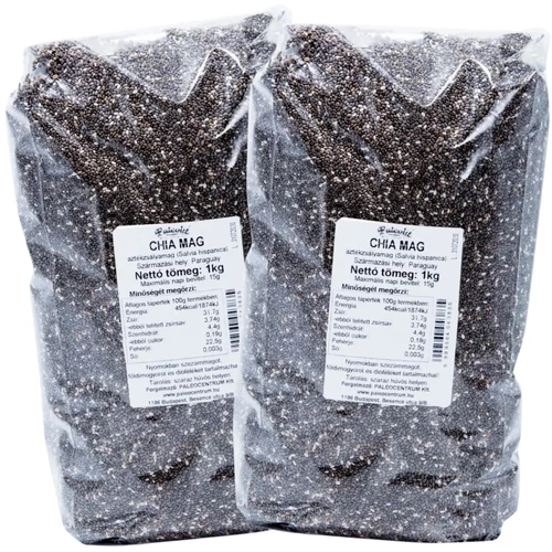 Paleolit fekete chia mag DUO 2×1 kg – növényi omega-3 forrás adalékmentes paleolit étrend magvak