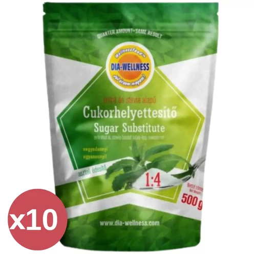 Dia-Wellness Cukorhelyettesítő 1:4 Maxi Pack 10×500 g csomag