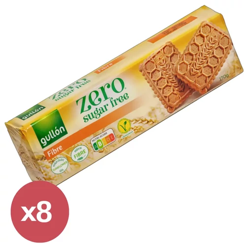 Gullón ZERO Rostdús keksz 8x170 g – cukormentes, teljes kiőrlésű, rostban gazdag keksz