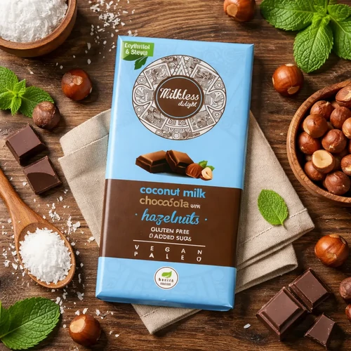 Health Market Kókusztejes csokoládé egész mogyoróval kínáló 10X80 g