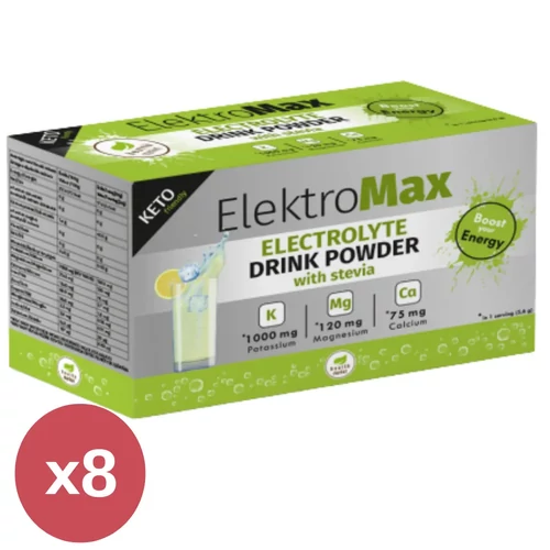 KETO ElektroMax, elektrolit italpor, kálium italpor, elektrolit por 1000 mg kálium, steviával édesített italpor, cukormentes elektrolit, 8x30 g italpor