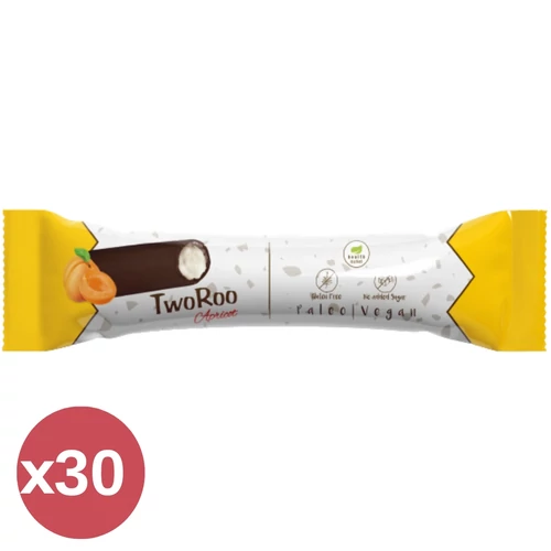 Health Market TwoRoo sárgabarackos rúd étcsokoládé bevonattal, liofilizált sárgabarack darabokkal, 30x30 g kínáló csomag