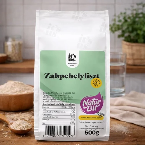 It's us NATURBIT Zabpehelyliszt gluténmentes kínáló 15X500 g
