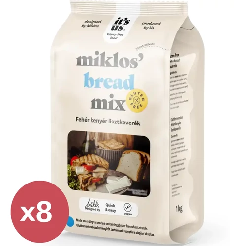 It’s us Miklos' Fehér kenyér lisztkeverék gluténmentes 8x1000 g