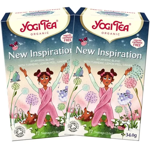 YOGI TEA BIO Új inspiráció tea DUO 34x2 g – bio kurkuma gyömbér citromos fűszertea DUO kiszerelésben, koffeinmentes ayurvédikus receptúra