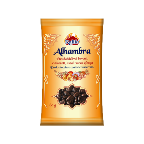 Kalifa Alhambra étcsokoládés vörös áfonya 60 g - Reform Nagyker