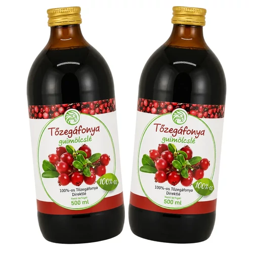 Mannavita Tőzegáfonya lé 100% 2×500 ml – direktlé, kanadai