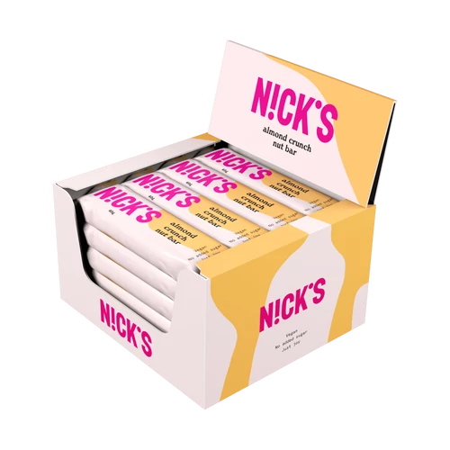 N!ck's Vegán mandulás csoki kínáló 12x40 g – gluténmentes, cukormentes vegán édesség