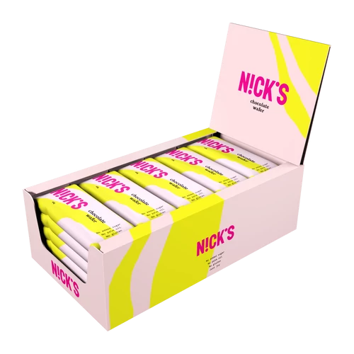 N!ck's Gluténmentes csokoládés ostya 24x35 g – gluténmentes, cukormentes, rostdús édesség
