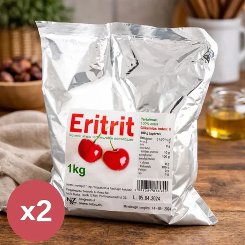 N&Z Eritrit DUO 2×1000 g csomagolás, 100% eritrit alapú természetes édesítőszer
