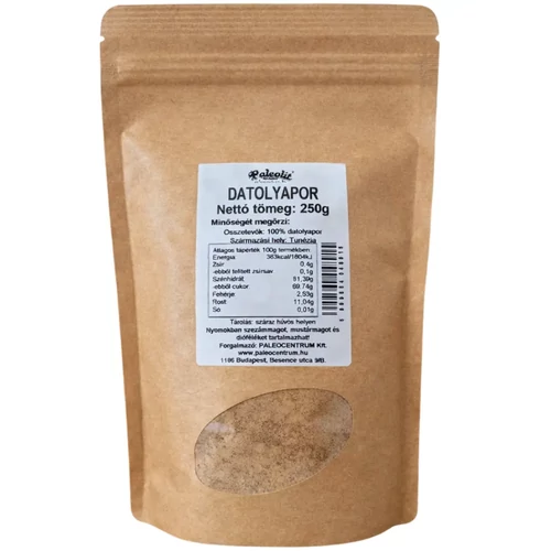 Paleolit Datolyapor 250 g csomag, 100 százalék Deglet Nour datolyából készült természetes datolya por édesítéshez és sütéshez