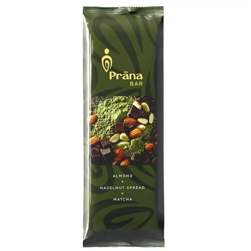 Prana mandulás mogyorókrémes matcha szelet 35 grammos kiszerelésben, szeletelt állag, természetes összetevőkkel